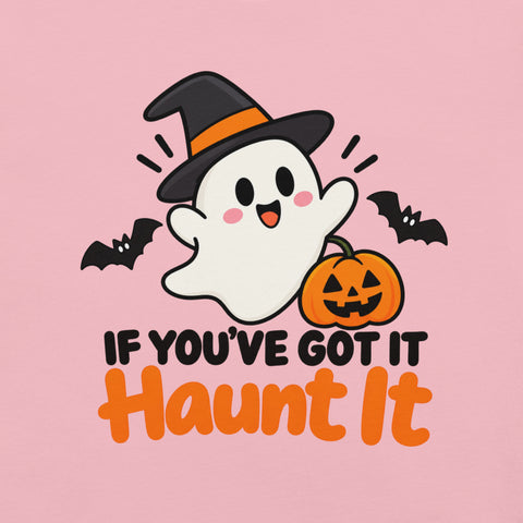 If You've Got It Haunt It T-Shirt - Cute Halloween Ghost and Pumpkin Graphic Tee - Image 26