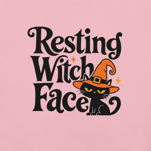 Resting Witch Face T-Shirt - Funny Halloween Black Cat Graphic Tee - Image 30