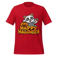 Happy Halloween T-Shirt - Cute Skeleton Panda and Pumpkin Graphic Tee