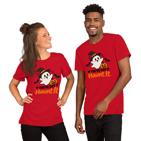 If You've Got It Haunt It T-Shirt - Cute Halloween Ghost and Pumpkin Graphic Tee - Image 4