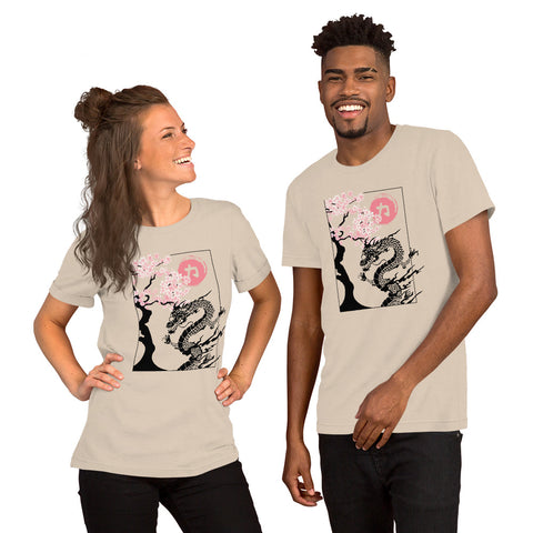 Japanese Dragon & Cherry Blossom T-Shirt – Asian Art Graphic T-Shirt - Image 19