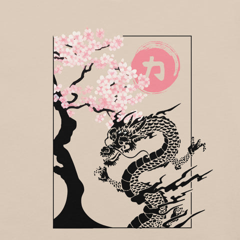 Japanese Dragon & Cherry Blossom T-Shirt – Asian Art Graphic T-Shirt - Image 20