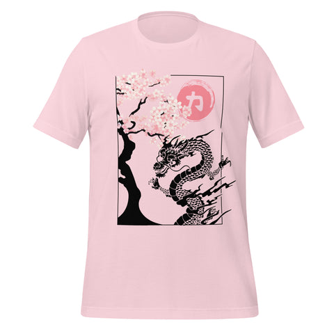 Japanese Dragon & Cherry Blossom T-Shirt – Asian Art Graphic T-Shirt - Image 25