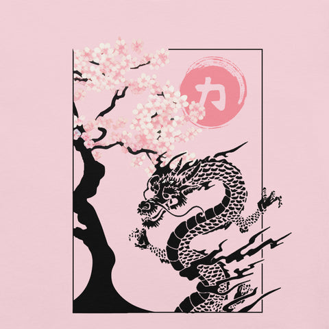 Japanese Dragon & Cherry Blossom T-Shirt – Asian Art Graphic T-Shirt - Image 28