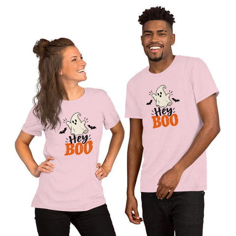 Hey Boo T-Shirt - Cute Halloween Ghost and Bats Graphic Tee - Image 40
