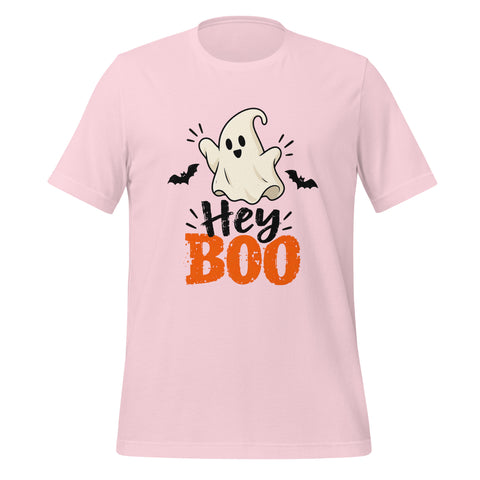 Hey Boo T-Shirt - Cute Halloween Ghost and Bats Graphic Tee - Image 37