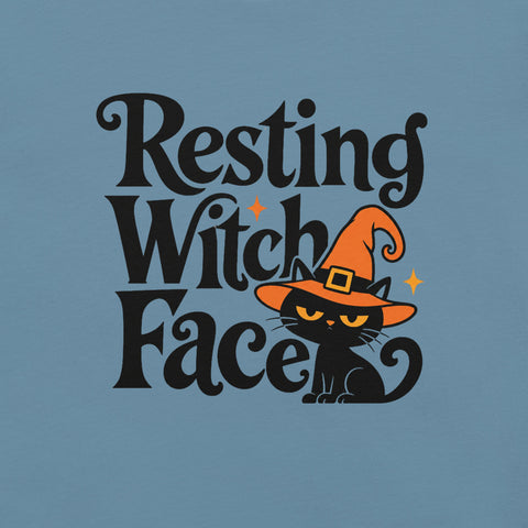 Resting Witch Face T-Shirt - Funny Halloween Black Cat Graphic Tee - Image 18