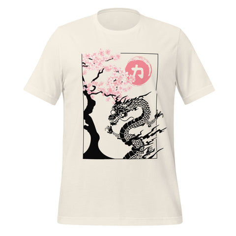 Japanese Dragon & Cherry Blossom T-Shirt – Asian Art Graphic T-Shirt - Image 33