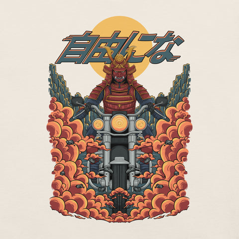 Cyberpunk Samurai Motorcycle T-Shirt – Japanese Biker Graphic Tee - Image 31