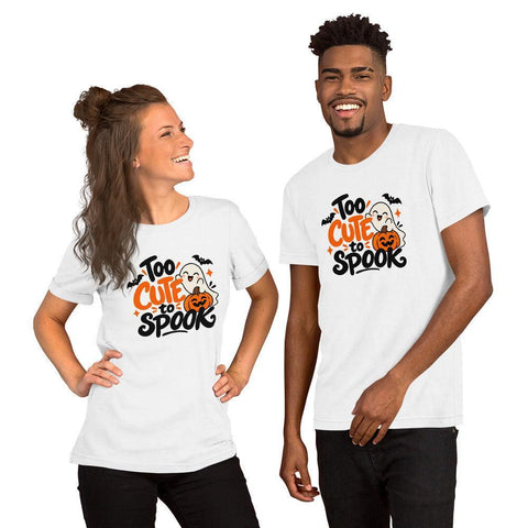 Too Cute to Spook T-Shirt - Cute Halloween Ghost Graphic Tee - Image 44