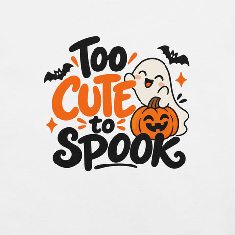 Too Cute to Spook T-Shirt - Cute Halloween Ghost Graphic Tee - Image 42