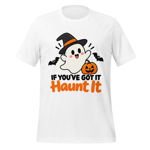 If You've Got It Haunt It T-Shirt - Cute Halloween Ghost and Pumpkin Graphic Tee - Image 37