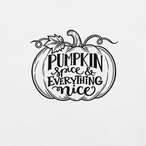 Pumpkin Spice & Everything Nice T-Shirt - Fall Pumpkin Graphic Tee - Image 42