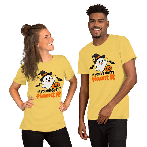 If You've Got It Haunt It T-Shirt - Cute Halloween Ghost and Pumpkin Graphic Tee - Image 36