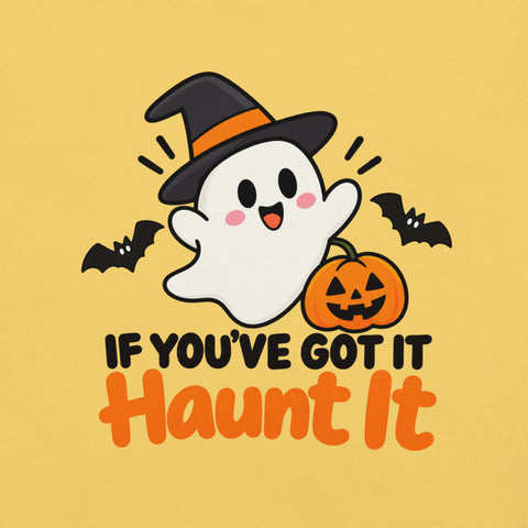 If You've Got It Haunt It T-Shirt - Cute Halloween Ghost and Pumpkin Graphic Tee - Image 34