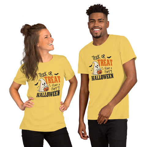 Trick or Treat Have a Happy Halloween T-Shirt - Cute Ghost and Pumpkin Graphic Tee - Image 40