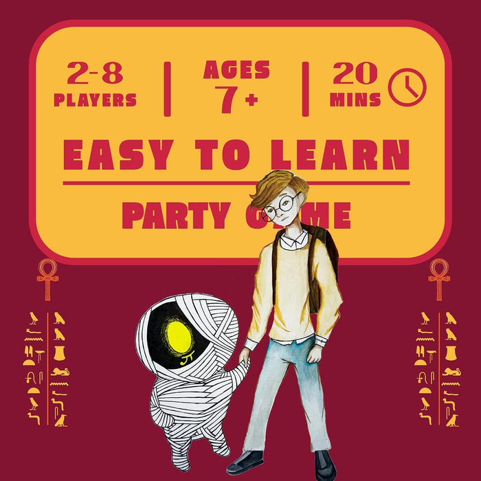 The Little Mummy - Ancient Egypt Party Game for Kids, Adults & Family (2-8 Players Ages 7+) - Wonderland Workshop